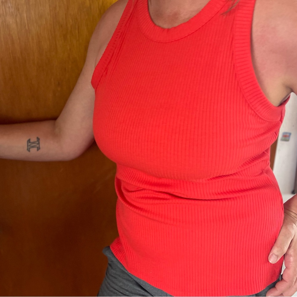 INC International Concepts Vibrant Red Stretch Tank Top